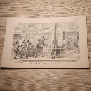 "October St. Crispin's Day" illustrated by George Cruikshank